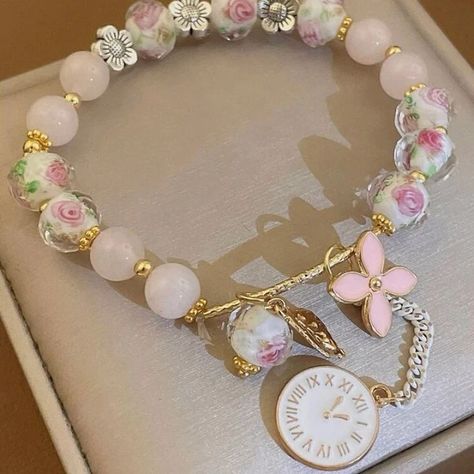 #breslets #bangles #braceletsforwomen #fashion #jewellery #viral #reels #beautiful #trending Pink Charm Bracelet, Beaded Charm Bracelet, Lucky Charm Bracelet, Pink Charm, Cute Bracelet, Feather Bracelet, Viral Reels, Chinese Jade, Purple Bracelet