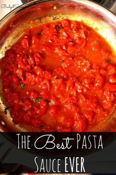 The+Best+Pasta+Sauce+Ever+Recipe Best Pasta Sauce, Pasta Sauce Recipe, Make Your Own Pasta, Resep Pasta, Sauce Spaghetti, Best Pasta, Tomato Pasta Sauce, Pasta Sauce Recipes, Tomato Pasta