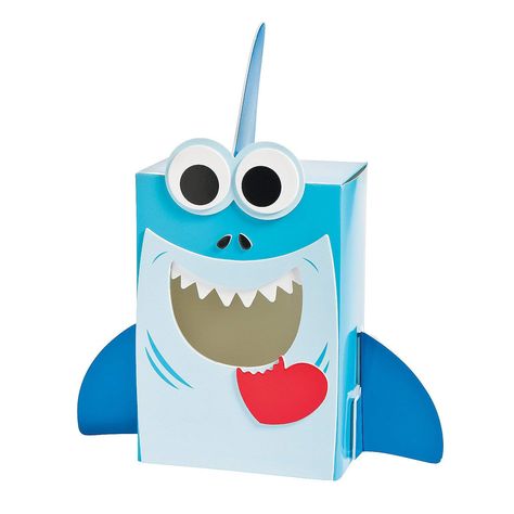 Shark Valentines, Valentines Card Holder, Diy Valentines Box, Kids Valentine Boxes, Valentine Card Box, Valentine Mailbox, Card Box Holder, Box Craft, Valentine Day Boxes