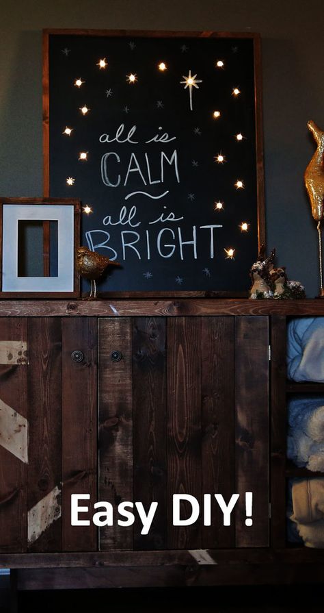 All Is Calm All Is Bright, Holiday Chalkboard, Diy Chalkboard Sign, Sand Projects, Chalkboard Christmas, Chalkboard Markers, All Is Bright, All Is Calm, Holiday Deco