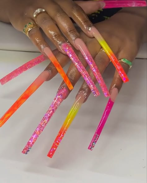 Extremely Long Nails, Xxl Acrylic Nails, Xxxl Nails, Super Long Nails, Cute Long Nails, Extendo Nails, Xxl Nails, Really Long Nails, Acrylic Nails Long