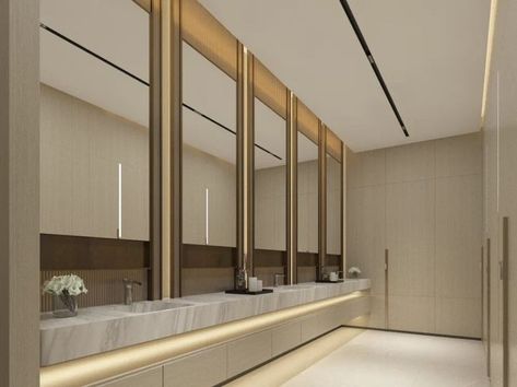 Interior Design Toilet, Toilet Design Modern, Gym Design Interior, Commercial Toilet, Public Bathrooms, Washroom Design, Modern Toilet, Public Restroom, Multipurpose Room