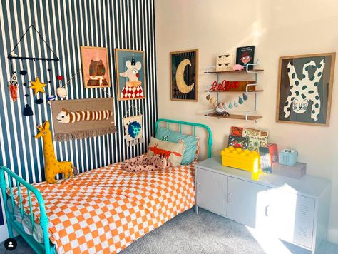 Retro Boys Room, Toddler Boy Room Decor, Kids Rooms Inspo, Boy Toddler Bedroom, Cool Kids Rooms, Big Boy Bedrooms, Children Room Boy, Kids Bedroom Inspiration, Nursery Room Design