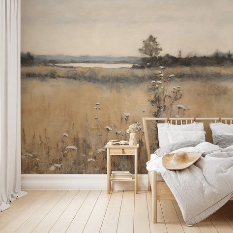 Adorn your walls with our wildflower watercolor wall art, a removable nature wall mural, bringing meadow beauty indoors.