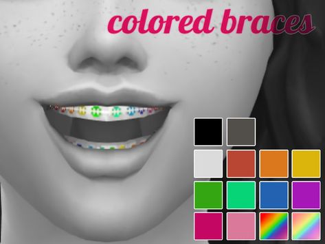 Sims 4 Braces Mod, Sims 4 Colored Braces, The Sims 4 Cc Braces, The Sims 4 Cc Nose Ring, Sims 4 Tooth Gems, Sims4 Braces, Sims 4 Smiley Piercing, Sims 4 Nose Stud, Sims Wallpaper Iphone