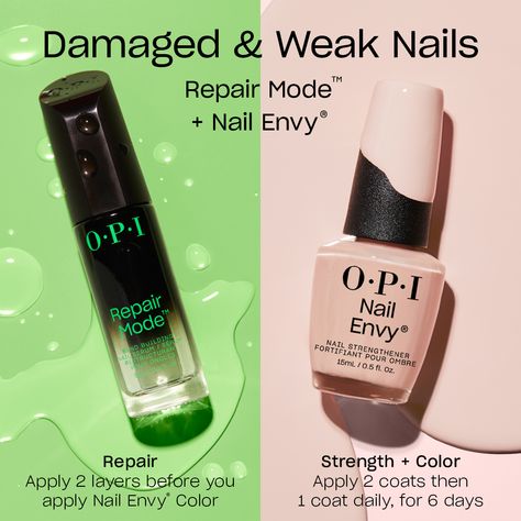 ✨ DAY 7 of 30 Days, 30 Ways to healthier hair and nails! ✨ Nail Recovery Mode: Activated! 💪 Try OPI Dream Rou-Team* for ultimate nail revival for damaged and weak nails. Repair Mode works its magic, restoring 99% of nail keratin, while Nail Envy creates a powerful shield for 95% stronger nails. 🛠️ *When used as directed. #OPINailEnvy #OPIRepairMode #OPI #NailCare #healthynails #strongnails #naturalnails #damagednails #weaknails #nailrepair Opi Repair Mode, Damaged Nails Repair, Nails Repair, Opi Nail Envy, Stronger Nails, Nail Serum, Weak Nails, Nail Repair, Damaged Nails