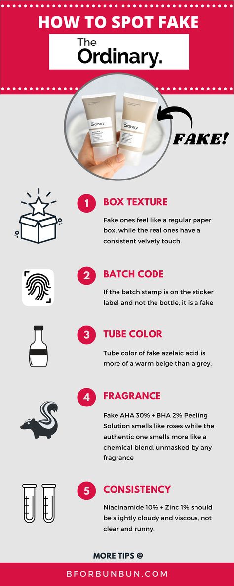 The Ordinary Fake Vs Original, The Ordinary Glycolic Acid, Skin Advice, The Ordinary Skincare, Real One, Glycolic Acid, Sticker Labels, The Ordinary, Skin Care