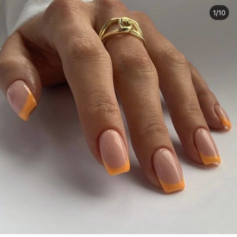 Orange Acrylic Nails, Smink Inspiration, Simple Acrylic Nails, Cute Gel Nails, Shellac Nails, Summer Acrylic Nails, Minimalist Nails, Pretty Acrylic Nails, Chic Nails