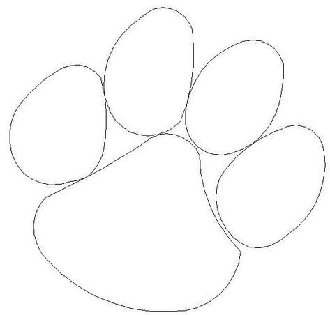 Clemson Tiger Paw Print Coloring Page Tiger Paw Drawing, Sketched Animals, Draw A Tiger, Paw Stencil, Clemson Paw, Tiger Paw Print, Clemson Tiger Paw, Educational Design, Paw Drawing