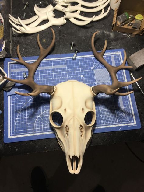 Deer Skull Mask, Wendigo Costume, Animal Skull Mask, Bone Mask, Deer Halloween, Deer Mask, Animal Skull, Mask Masquerade, Deer Skull