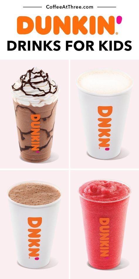 Best Dunkin Donuts Drinks, Nutella Drink, Dunkin Drinks, Simply Orange Juice, Drinks For Kids, Hot Coffee Drinks, Caffeine Free Drinks, Raspberry Coffee, Kid Friendly Drinks