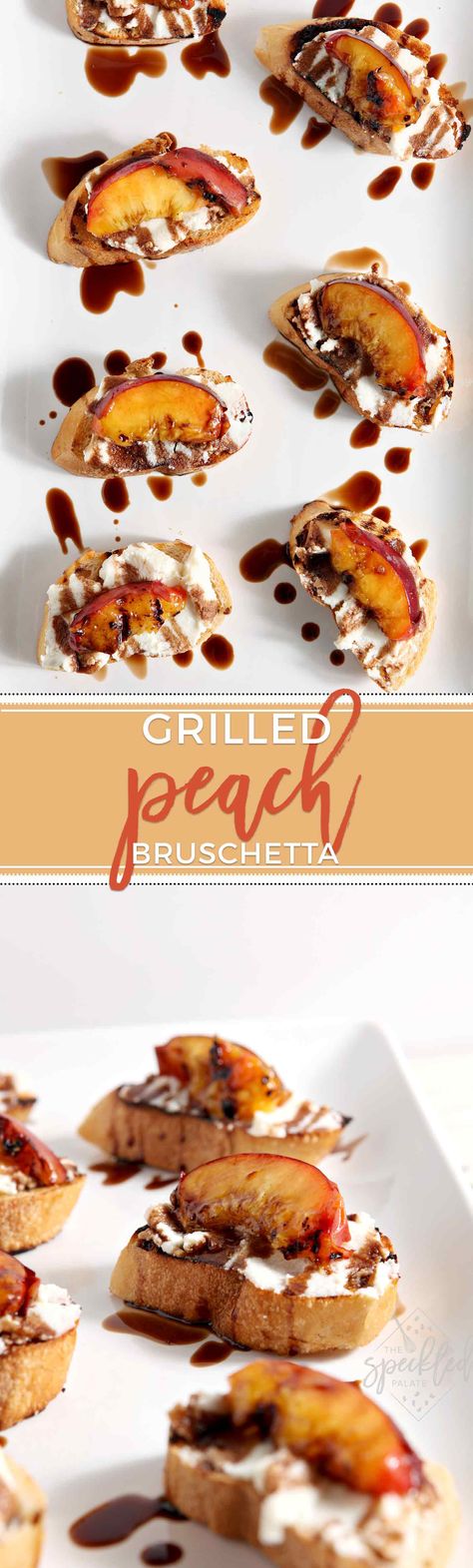 Grilled Peach Bruschetta is a perfect sweet appetizer or dessert for the summertime. Fire up the grill to make this delicious recipe this summer! Appetizer Summer, Peach Bruschetta, Appetizers Summer, Peach Appetizer, Appetizer Sweet, Grilled Fruit Recipes, Bruschetta Recipes, Summer Appetizer Recipes, Sweet Appetizer