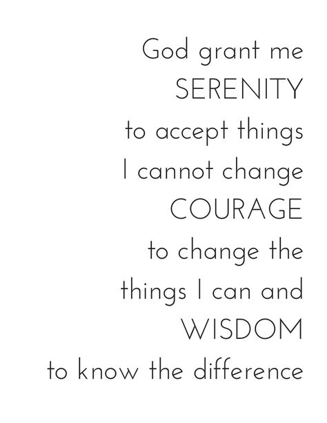 Serenity Prayer Printable, Serenity Prayer, Prayer Quotes, The Words, Spiritual Quotes, Inspire Me, Words Quotes, Wise Words, Favorite Quotes