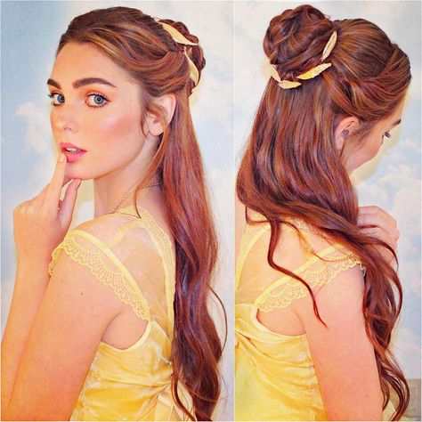 3,708 Likes, 44 Comments - Jackie Wyers (@jackiewyers) on Instagram: “My @emmawatson as #belle from @beautyandthebeast soft makeup & half up hairstyle  what do you…” Princess Belle Hair, Disney Hairstyles, Jackie Wyers, Belle Hair, Belle Hairstyle, Belle Costume, Disney Hair, Belle Beauty And The Beast, Princess Hair