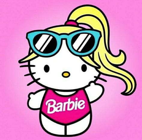 @vane_pink_lady Barbie Painting, Hello Barbie, Hello Kitty Printables, Princess Kitty, Barbie Drawing, Hello Kitty Cupcakes, Hello Kitty Cake, Kitty Drawing, Hello Kitty Party