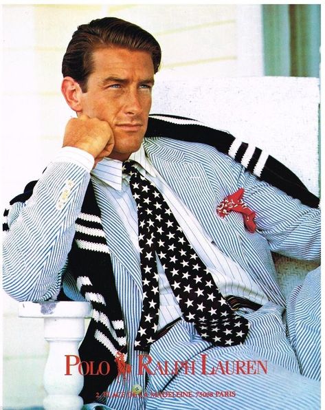 Vintage Ralph Lauren Ads, Ralph Lauren Ads, Pitti Uomo Street Style, Preppy Man, Preppy Boys, Seersucker Suit, Preppy Mens Fashion, Preppy Men, Ralph Lauren Menswear