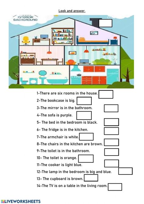 Furniture online activity for Grade 2. You can do the exercises online or download the worksheet as pdf. Things In The House Worksheet, Rooms In The House Worksheet, House Worksheet, Rooms In A House, House Vocabulary, English Worksheet, Big Lamp, Basic English, Listening Comprehension