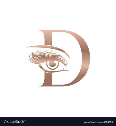 Logo Letter D, Eyelash Illustration, Lash Quotes, Eyelash Logo, Makeup Logo, Lashes Logo, Logo Letter, Letter D, Eye Lashes