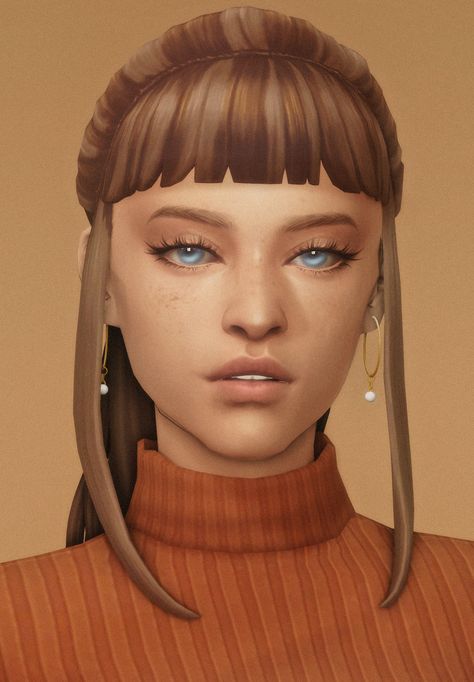 Sims 4 Bangs Cc, Sims 4 Ponytail Cc, Sims 4 Ponytail, Sims 4 Cc Hair, Female Sims, Framing Bangs, Cc Packs, Ts4 Mods, Cc Hair