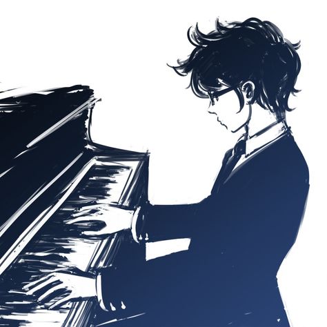 John Egbert....DORKYNESS on Pinterest | Homestuck, Pen Drawings ... Piano Drawing, John Egbert, The Piano, A Drawing, The Wind, Piano, Hair