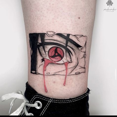 Mangekyou Sharingan Tattoo, Akatsuki Tattoo, Practice Tattoos, Anime Tats, Gaara Tattoo, Japanese Mask Tattoo, Tattoo Perna, Leg Sleeve Tattoos, Leg Tattoo Ideas