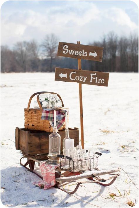 Rustic Winter Wonderland Outdoor Party via KARA'S PARTY IDEAS KarasPartyIdeas.com Cake, printables, faovrs, desserts, banners, and more! #winterwonderlandparty #winterwonderland #winterparty #rusticwinter #rusticpartydecor (16) Schnee Party, Sledding Party, Ideas Birthday Party, Rustic Party Decor, Outdoor Ice Skating, Winter Entertaining, Ice Skating Party, Winter Picnic, Apres Ski Party