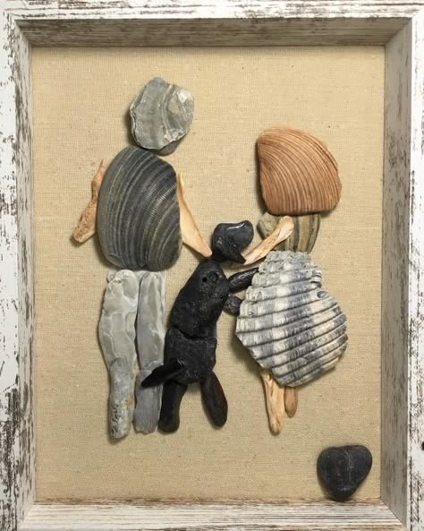 Shell People Art, Sea Shell People, Seashell People, Shell People, Shell Pictures, Beach Rock Art, Seashell Artwork, Shell Animals, Seashell Art Diy