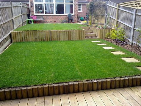 Terracing a sloping garden | Flickr - Photo Sharing! Pergula Ideas, Decking Designs, Sloping Garden, Garden Design Pictures, Wooden Decking, Garden Decking, Landscaping A Slope, Decking Ideas, Large Backyard Landscaping