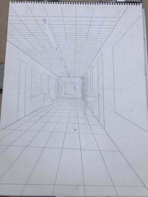 1 Point Perspective, Point Perspective, Hallway