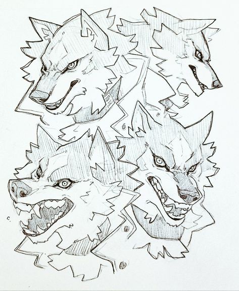 Wolf Face Drawing, Werewolf Drawing, Wolf Sketch, Canine Drawing, 2d Game Art, Werewolf Art, Doodle Art Drawing, Body Reference Drawing, Art Folder