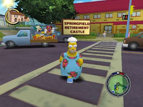 Simpsons Hit And Run, Growing Up In The 2000s, Game Core, Game Level Design, 2010s Nostalgia, Cartoon Video Games, The Simpson, Hit And Run, Old Games