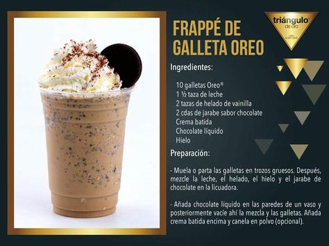 Frappe de Oreo Oreo Frappe, Baileys Drinks, Coffee Turkish, Frappe Recipe, Photography Coffee, Homemade Breads, Milkshake Recipes, Layer Cakes, Coffee Espresso