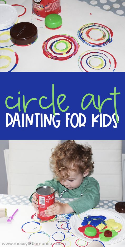 Imagination Art Preschool, Circle Art Projects Preschool, Community Art Preschool, Simple Art Preschool, Steam Crafts For Toddlers, Circles Preschool Activities, Circle Art For Preschool, Simple Process Art Preschool, Cooperative Art Projects For Preschool