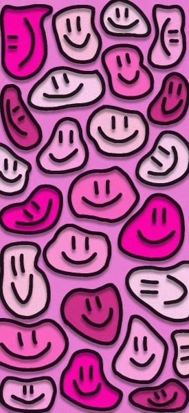 Different Shades Of Pink Aesthetic, Smiley Face Lockscreen, Wallpaper Backgrounds Smiley Face, Smile Face Wallpaper Aesthetic, Smiley Flowers Wallpaper, Polco Background, Shades Of Pink Wallpaper, Aesthetic Smiley Face Wallpaper, Neon Phone Wallpapers