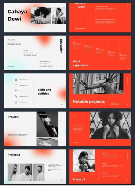 template Colorful Presentation Design, Powerpoint Design Layout, Portfolio Presentation Design, Brand Deck, Digital Presentation, Research Presentation, Keynote Design, Presentation Slides Design, 포트폴리오 레이아웃