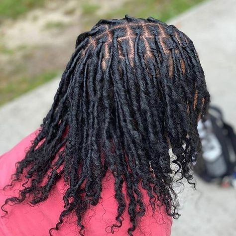 Coil Locs Journey, Curly End Dreads, Coil Locs Before And After, Dreads With Curly Ends, Goddess Dreadlocks, Starter Loc Sizes, Coil Starter Locs, Coil Curls, Coil Locs