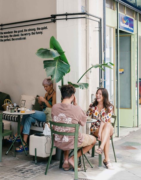 Athens Street Style Greece, Athens Cafe, Athens Shopping, Athens Street Style, Coffee And Food, Study In London, Ceramic Store, Concept Stores, Cafe Concept