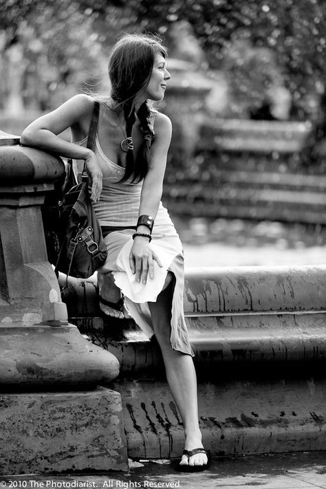 Pigtails Outfit, One Ponytail, Ponytail Looks, Two Pigtails, Brown Ponytail, Side Ponytail, Washington Square Park, Washington Square, Famous Photographers