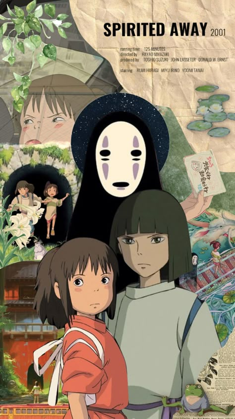 Torotoro Anime Studio Ghibli, Japan Graphic Design Poster, Anime Collage Wallpaper, Movies 2000s, Anime Collage, Japan Graphic Design, Studio Ghibli Fanart, Movie Collage, Collage Moodboard