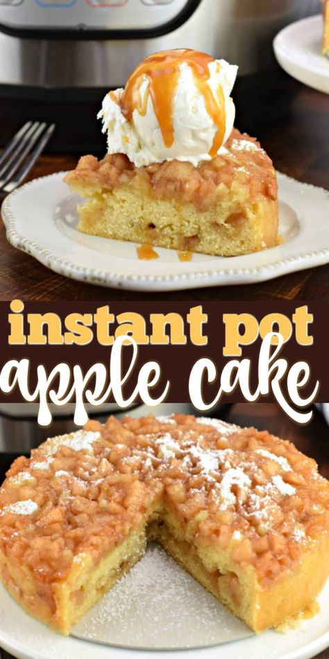 Instant Pot Cake Recipe, Instant Dessert, Apple Cake Recipe, Pot Cakes, Pot Recipes Easy, Apple Dessert Recipes, Best Instant Pot Recipe, Apple Cake Recipes, Easy Instant Pot Recipes