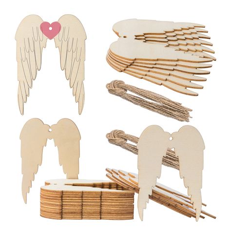 PRICES MAY VARY. [Material]:Our angel wings shape wooden made of nature wood,smooth and sturdy. [Size]:Our unfinished wooden craft :4inch*2.75inch /10cm*7cm.Total wooded craft package is including 20pcs unfinished wood ,20pcs string. [DIY Wood]:Our wood surface is smooth and blank,you could paint and writte by your imagination with your families,marker and other wood projects. [Decoration]:Our wood ornaments can be easily hang up anywhere you like.Such as Christmas trees, turkeys, doors, windows Christmad Tree Shaped Ornaments, Wooden Farmhouse Christmas Tree Ornaments, Homemade Christmas Ornaments Zazzle, Cute Cheap Crafts For Birthday, Popsicle Stick Home Ornament, Wood Ornaments Target, Christmas Wooden Star Ornament Cricut, New Christmas Crafts For 2022 To Make, Handmade Christmas Ornaments Zazzle