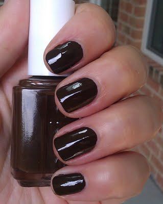 Lovin this color for fall Dark Brown Nail Polish, Little Brown Dress, Vampy Nails, Brown Nail Art, Brown Nail Polish, Brown Nail, Brown Nails Design, St Patricks Day Nails, Nails Now