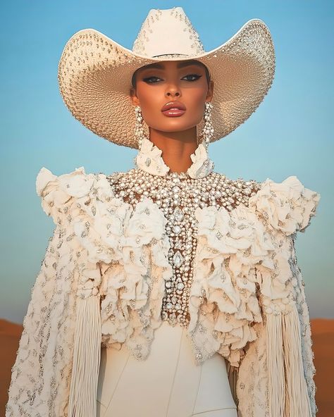 Who said you can’t wear white after Labor Day? Las Real Housewives are back and showing you just how to style it. ✨🤍 Mayan Dress, Fiesta Costume, Mexican Cowboy, Traje Cowgirl, Nighttime Outfits, White After Labor Day, Western Glam, Cowgirl Couture, Cowboy Chic