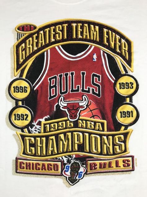 Nba Michael Jordan, 1996 Chicago Bulls, Nba Graphics, Shirt Layout, Chicago Bulls Shirt, Nba Bulls, 90s Nba, Vintage Chicago Bulls, Bulls Shirt