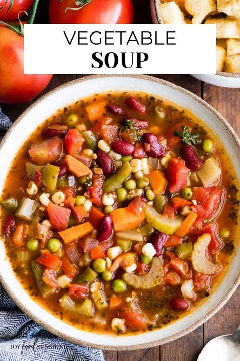 Healthy Vegetarian Soup, Vegetable Soup Recipes Healthy, Vegetarian Vegetable Soup, Best Vegetable Soup Recipe, Healthy Soup Vegetarian, Homemade Vegetable Soup, Bean And Vegetable Soup, Easy Vegetable Soup, Low Calorie Vegetables