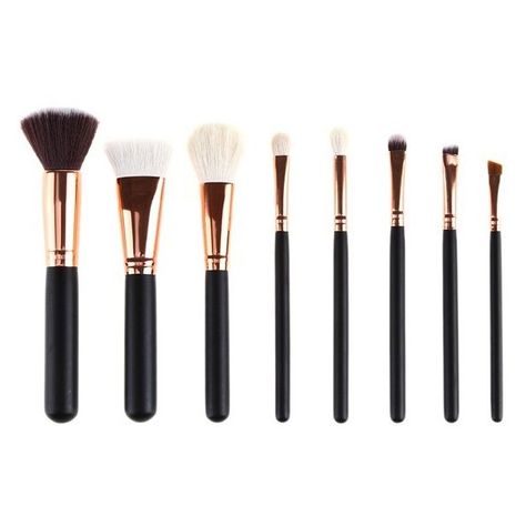 8 Pcs Goat Hair Face Makeup Brushes Set ($6.87) ❤ liked on Polyvore featuring beauty products, makeup, makeup tools and makeup brushes Best Organic Makeup, Best Natural Makeup, Blusher Brush, Rose Gold Makeup, Fashion Site, Makeup Brushes Set, Face Makeup Brush, Eyelash Brush, Eye Makeup Brushes