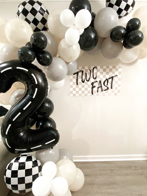 Two fast birthday Two Fast Birthday Outfit Mom, Two Fast Balloon Arch, Two Fast Balloons, Cake Smash Balloon Garland, Two Fast Birthday Backdrop, Two Fast Balloon Garland, Two Fast Backdrop, Two Fast Photoshoot, Motocross Birthday Party