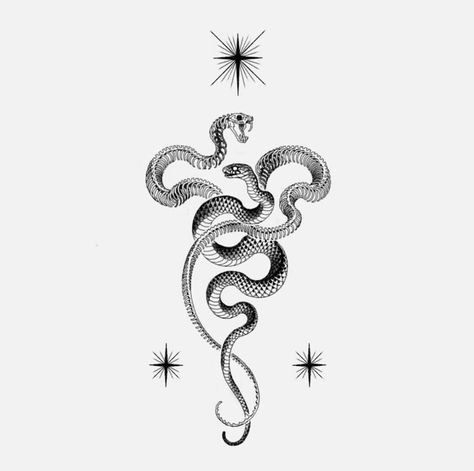 Snake Tattoo Meaning, Serpent Tattoo, Female Tattoos, Kunst Tattoos, Illustration Tattoo, Snake Tattoo Design, Meaningful Tattoos For Women, Geometric Tattoos, Inspiration Tattoos