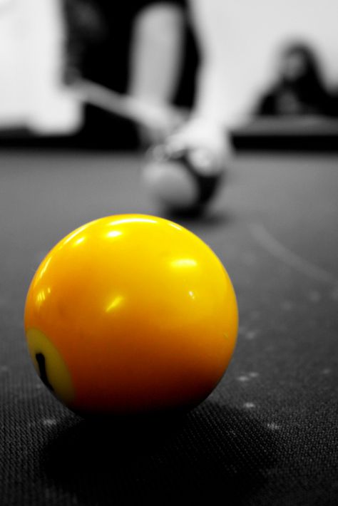 Yellow 1 ball, cool photography. Billiard Photography, Pool Quotes, Cue Sports, Pinball Wizard, Pool Photography, Pool Halls, Pool Ball, Playing Cards Design, Pool Rooms