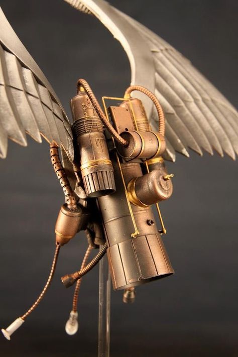 Steampunk aviator wings Steampunk Glider, Archangel Marvel, Steampunk Inventions, Steampunk Monster, Steampunk Backpack, Steampunk Wings, Steampunk Outfits, Steampunk Gadgets, Steampunk Items